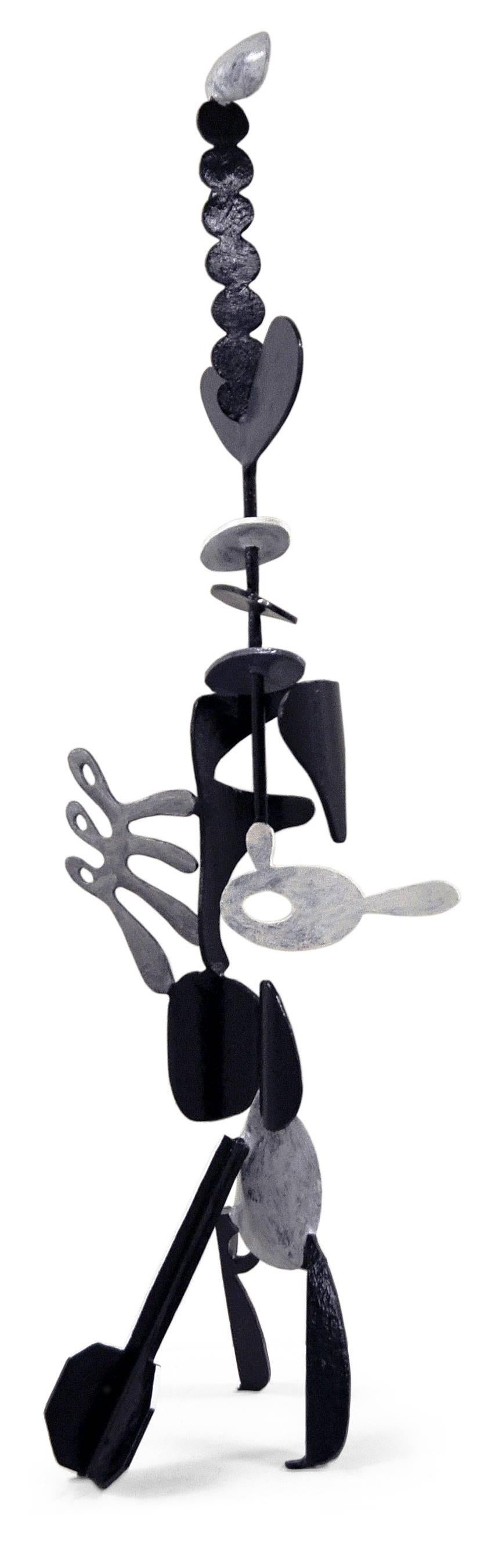 Peter Reginato Abstract Sculpture - Black and White Vertical