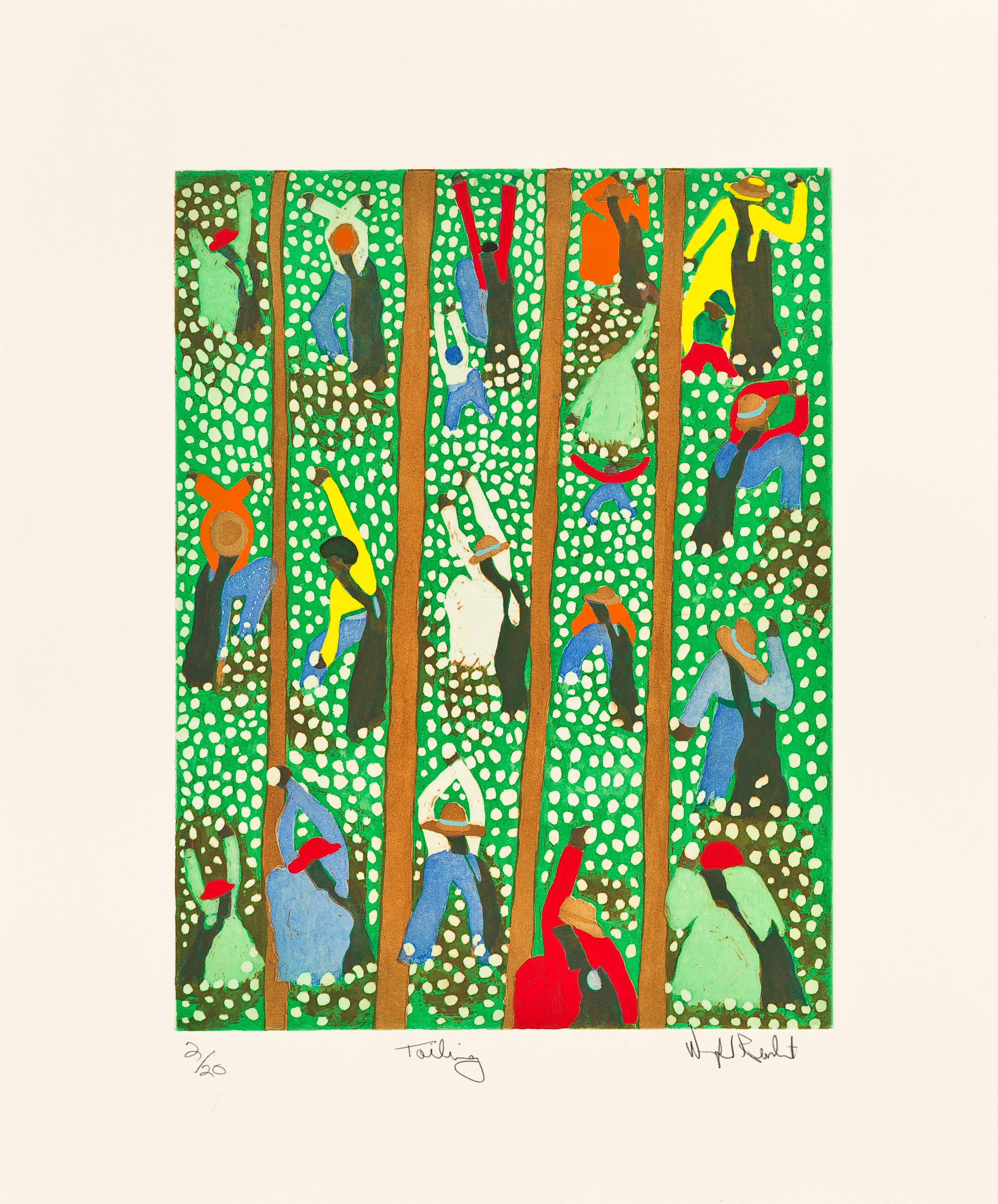 Winfred Rembert Figurative Print - Toiling