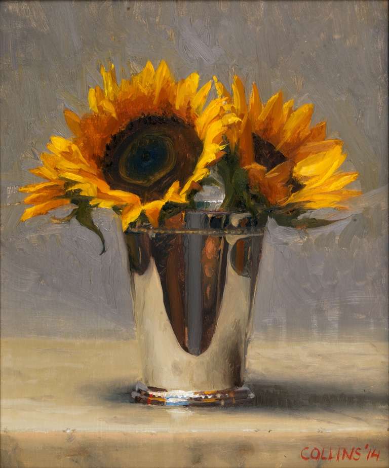 Still-Life Painting di Jacob Collins - Girasoli