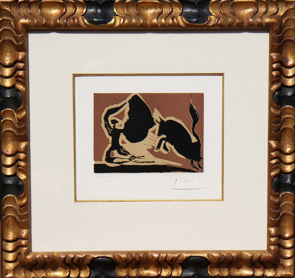 Bullfight Linocut Suite (B. 942 - 946) For Sale 1
