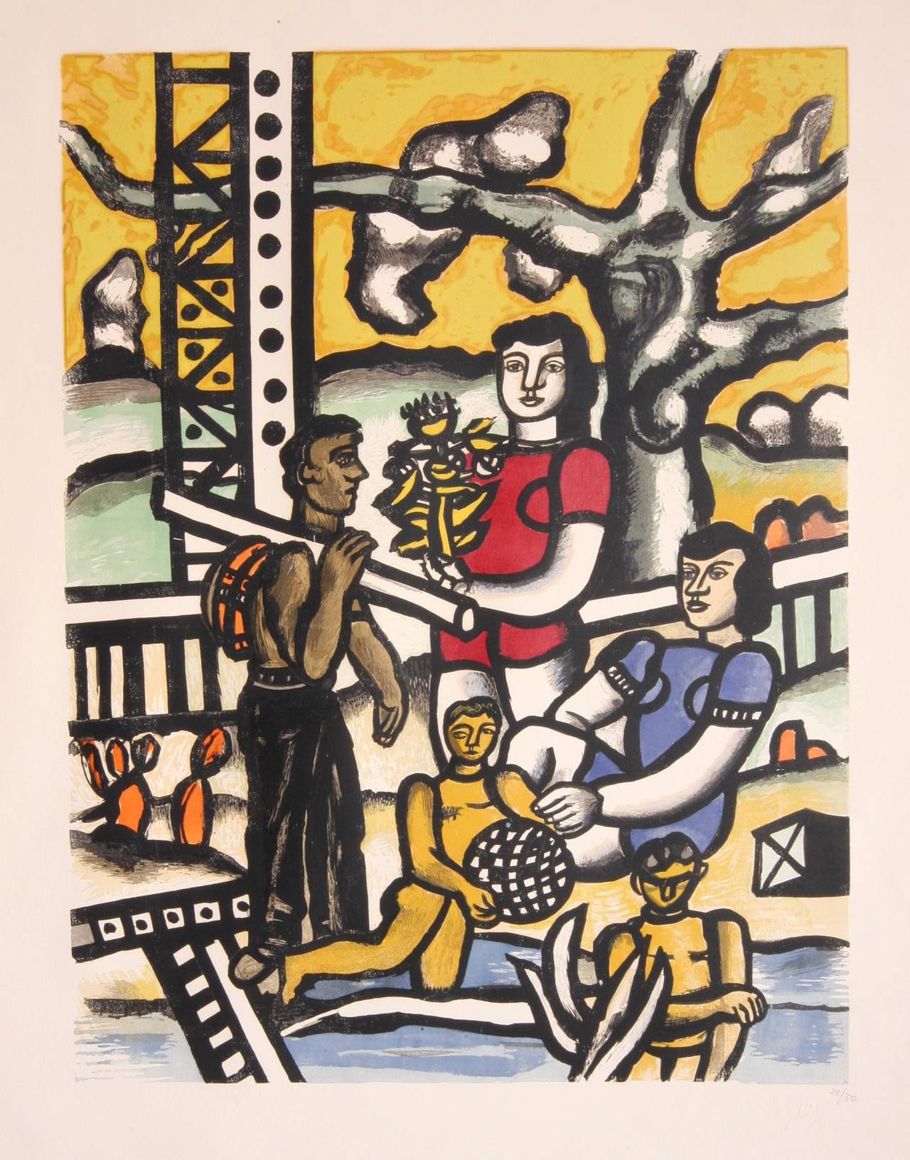 Fernand Léger Figurative Print - Le Campeur