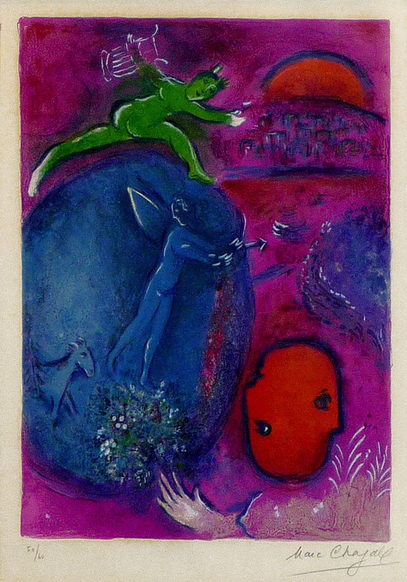 Marc Chagall Figurative Print - Songe de Lamon et de Dryas (M. 311)