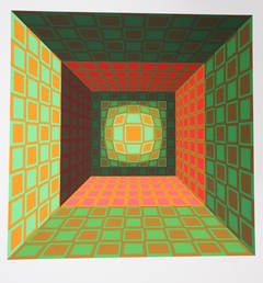 Green and Orange Composition