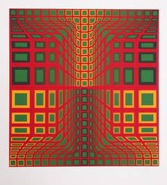 Composition with Red, Green, and Yellow