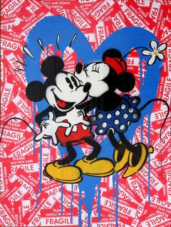 Mickey & Minnie (Blue Heart)