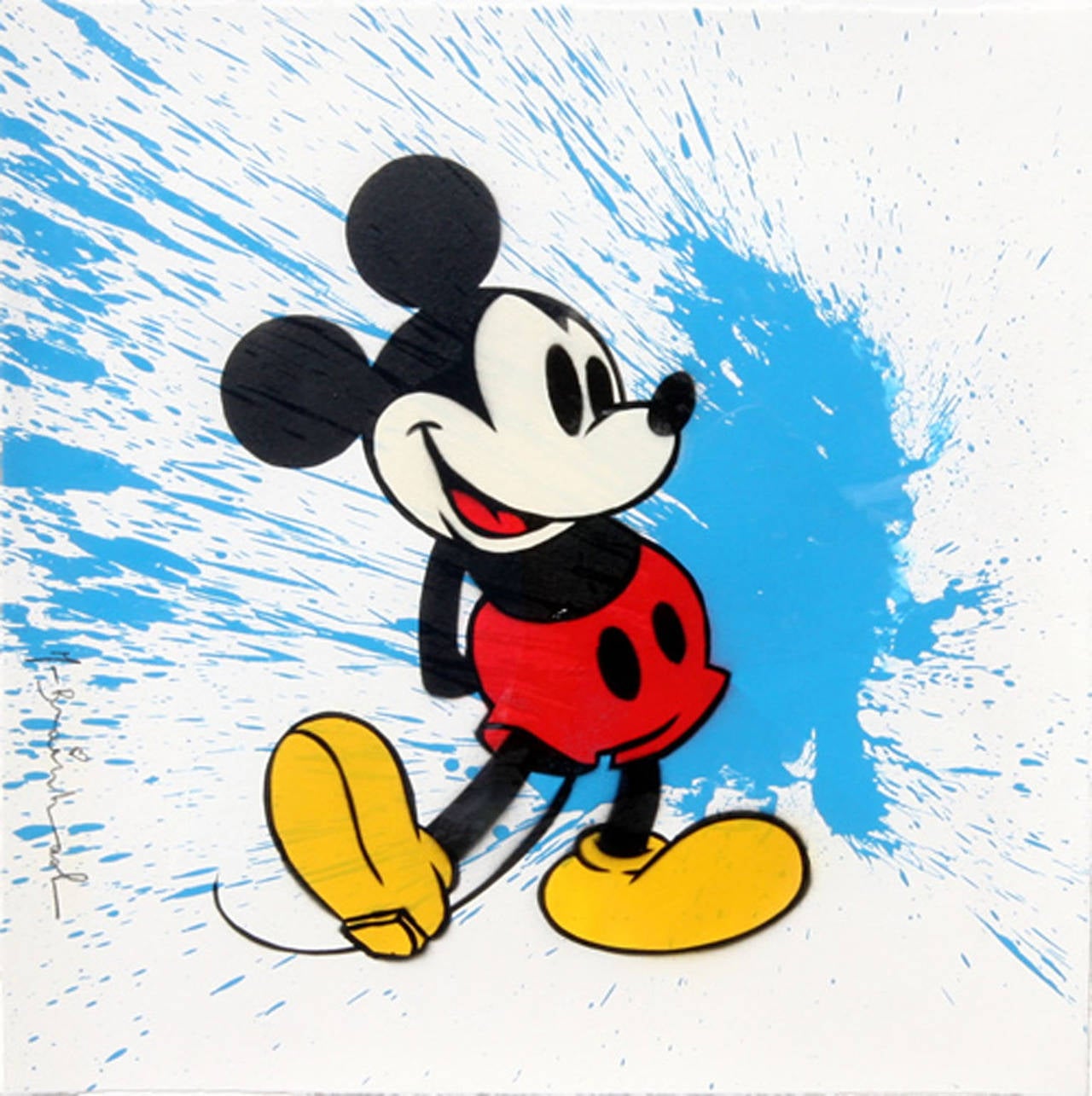 Mr. Brainwash Figurative Print - Mickey Mouse (Blue_