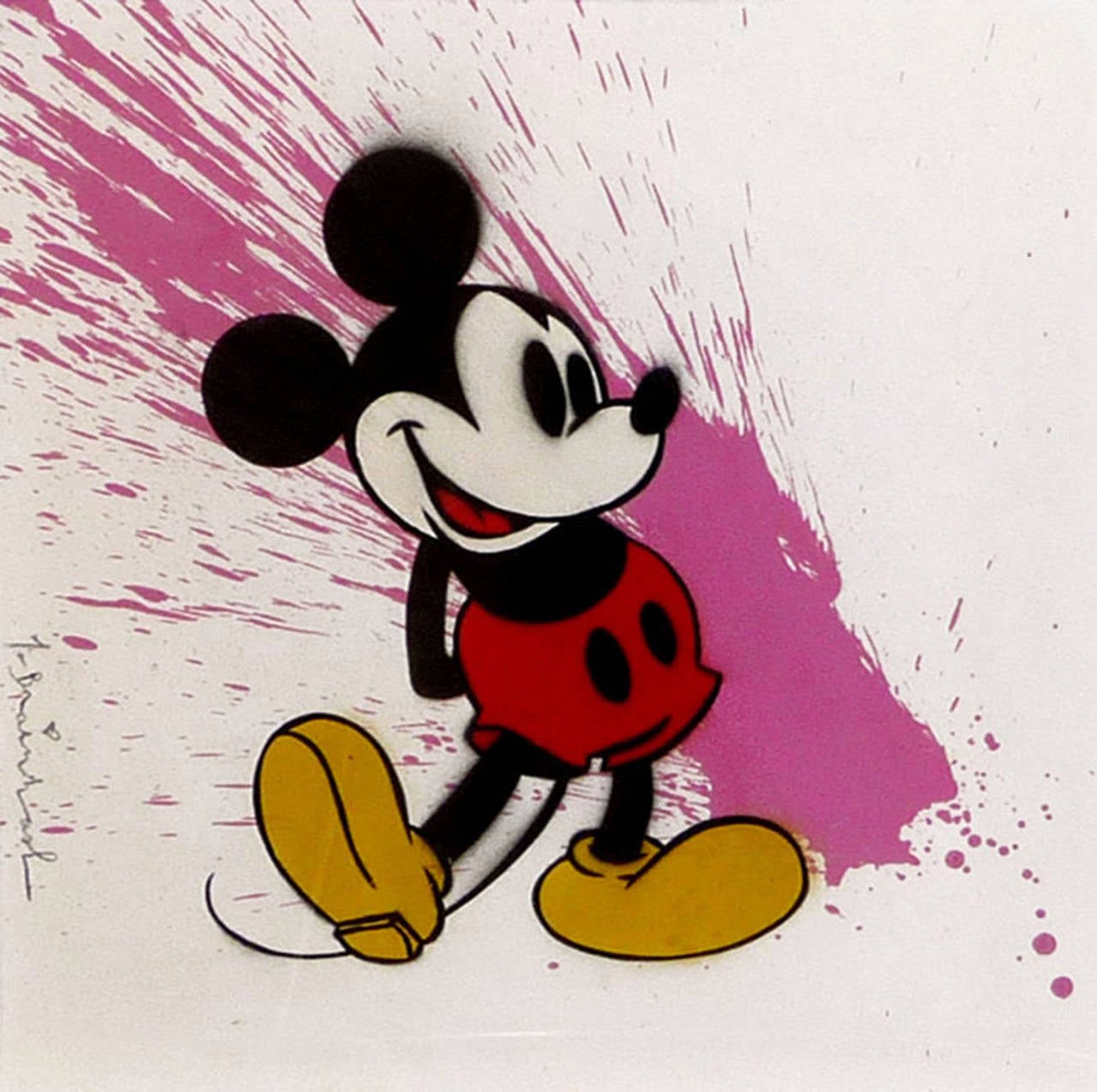 Mr. Brainwash Figurative Print - Mickey Mouse (Pink)