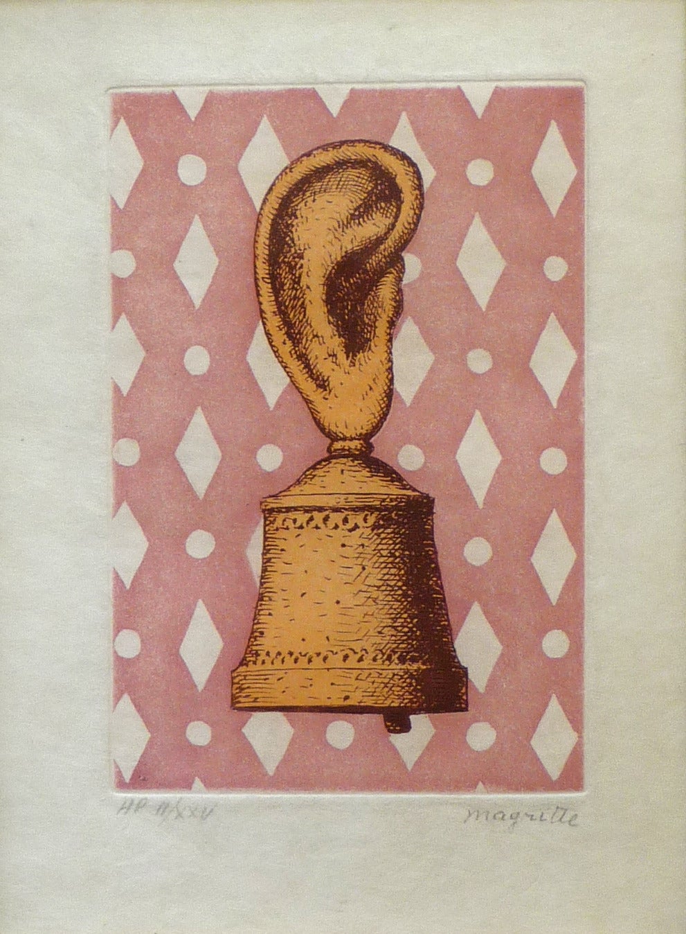 René Magritte Abstract Print - La Lecon de Musique - Son de Cloche