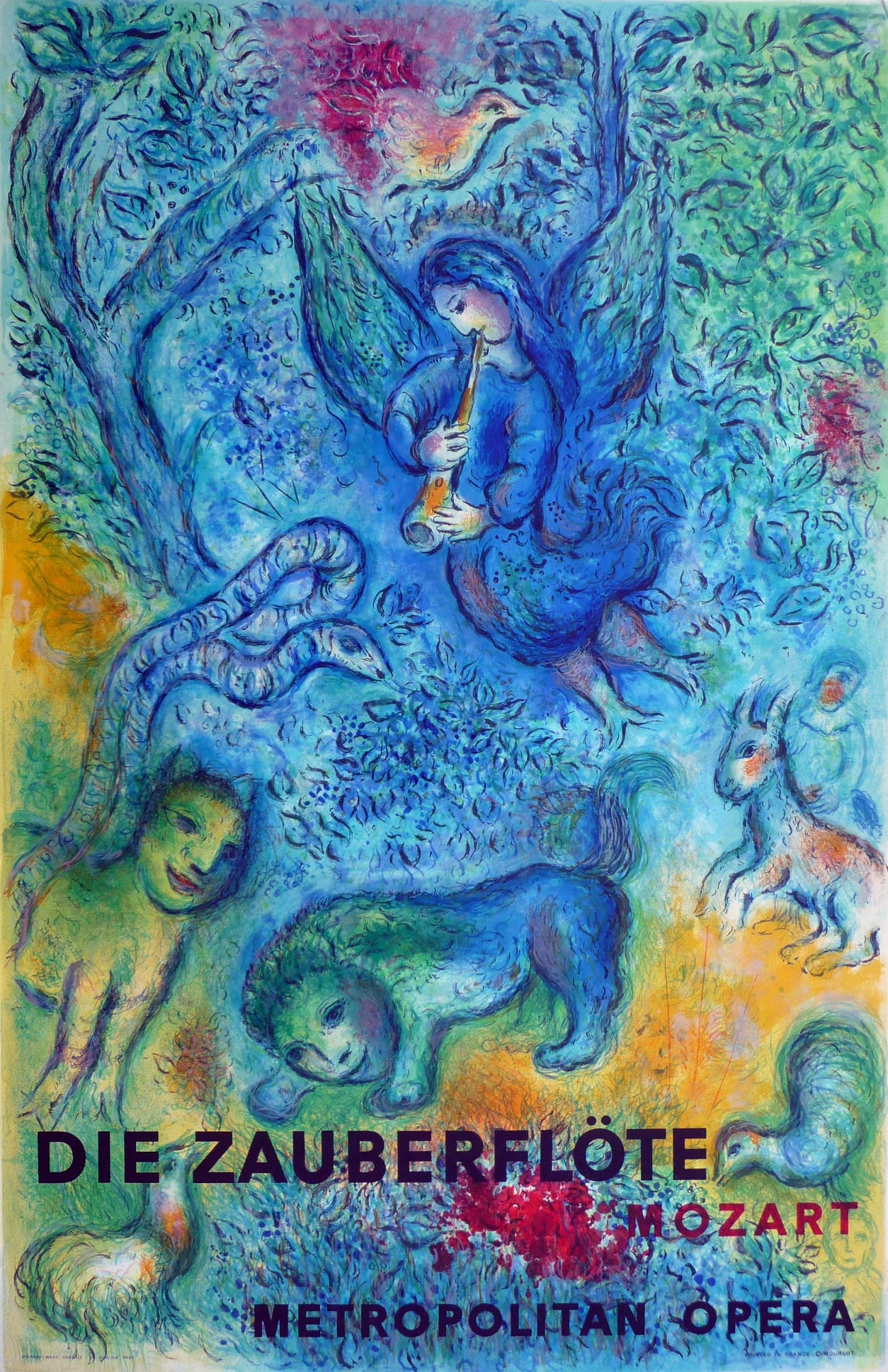 Marc Chagall Animal Print - Die Zauberflote - The Magic Flute