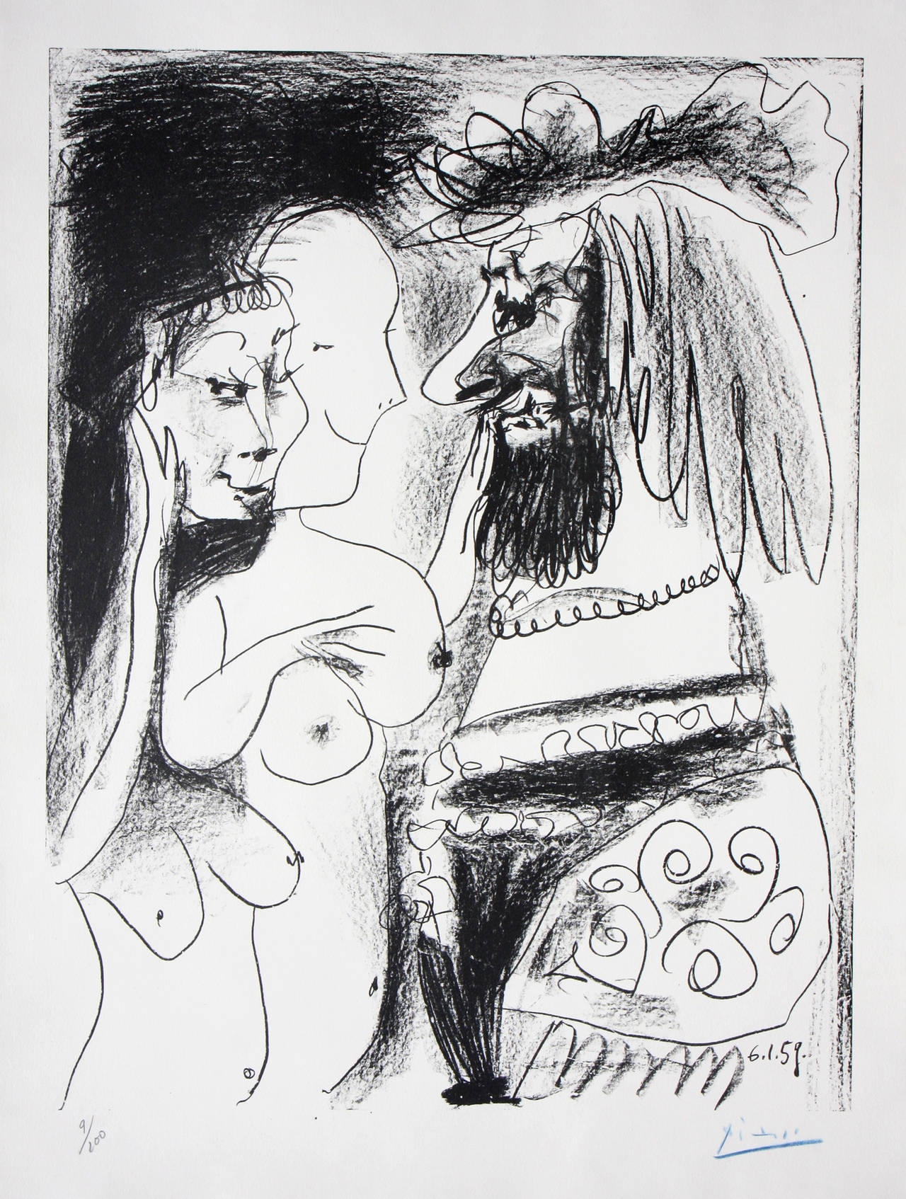 Pablo Picasso Figurative Print - Le Vieux Roi (Signed)