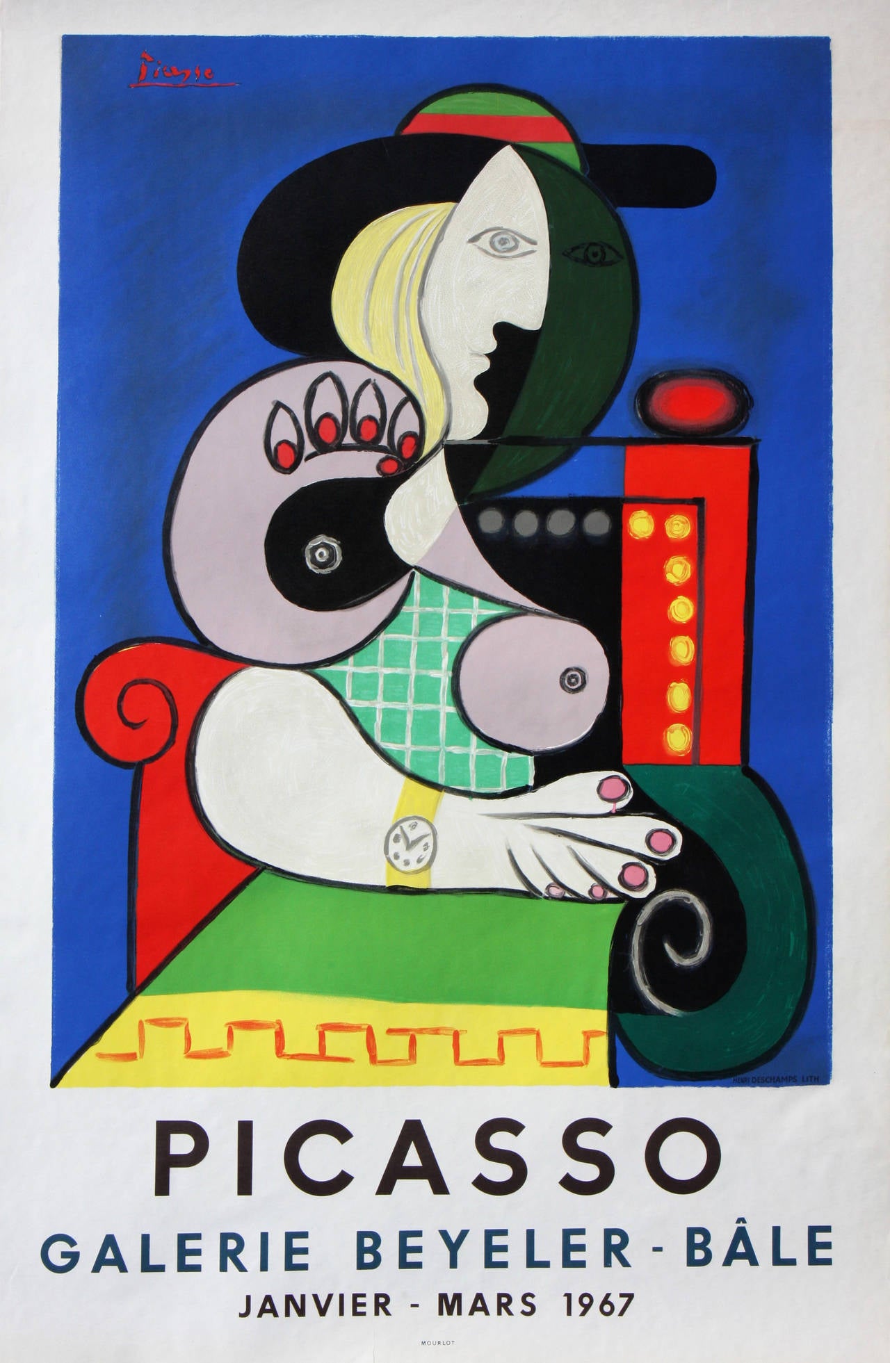 Pablo Picasso Portrait Print - Picasso - Galerie Beyeler, Bale