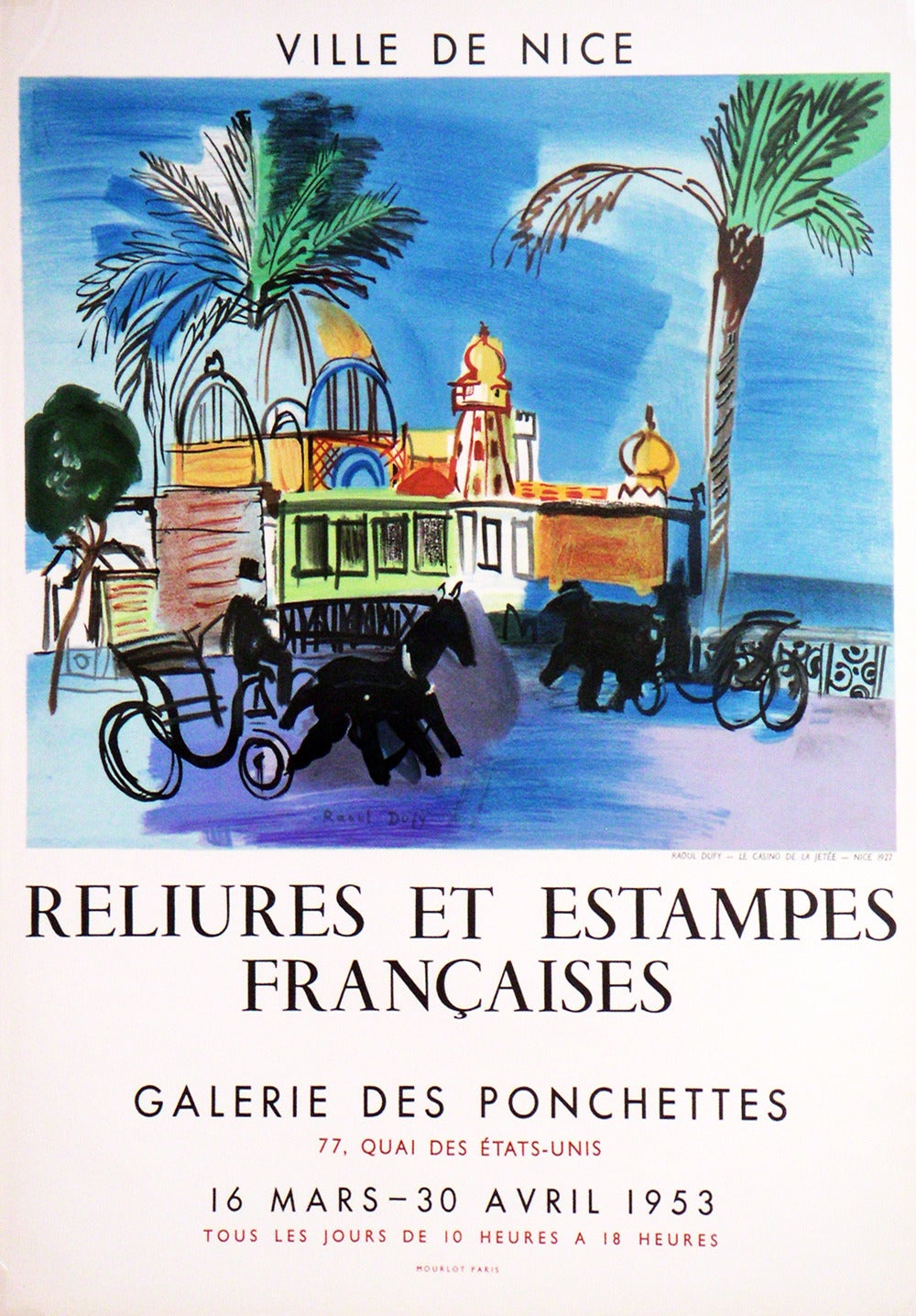 Raoul Dufy Abstract Print - Ville de Nice- Reliures et Estampes Francaises