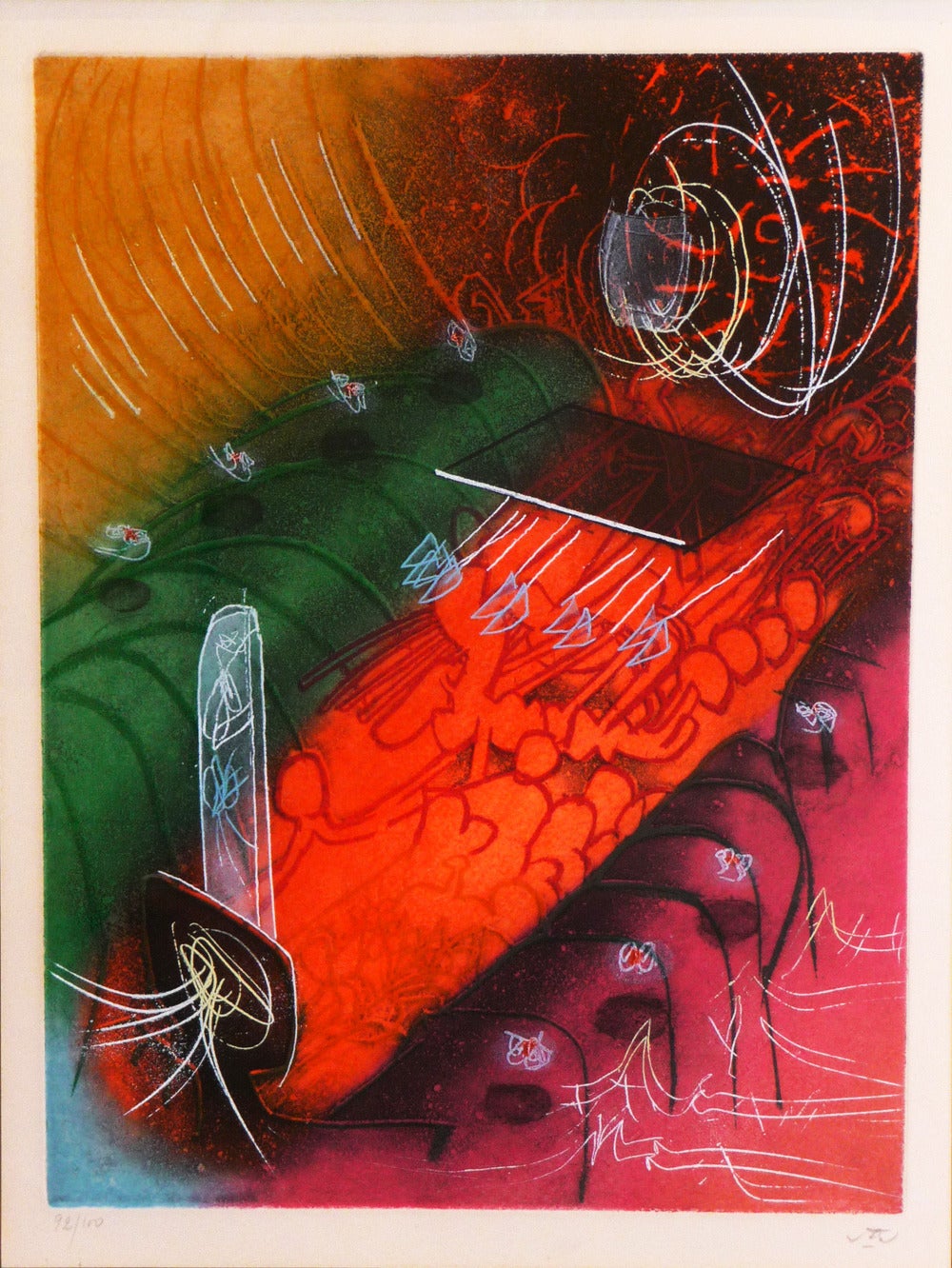 Roberto Matta Abstract Print - Attire le gai venin (Une Saison en Enfer)