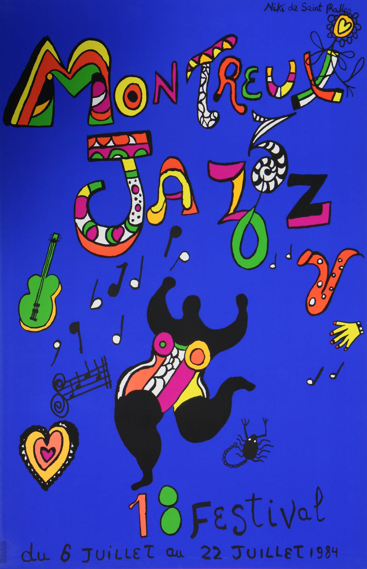 Niki de Saint Phalle Figurative Print - 1984 Montreux Jazz Festival