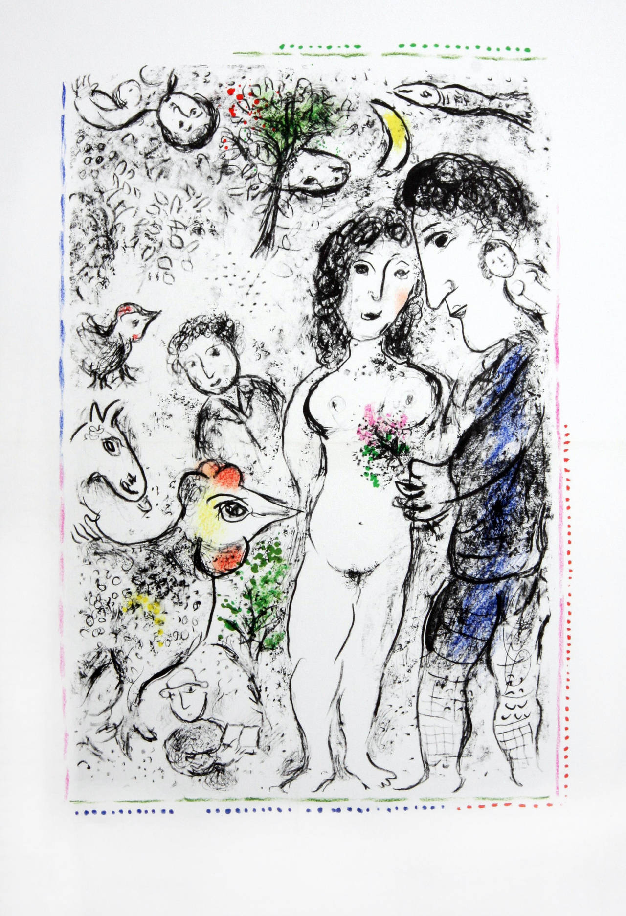 Marc Chagall Figurative Print - Souvenance d'un Printemps (M. 1019)