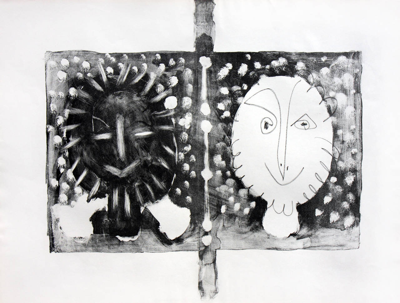 Pablo Picasso Figurative Print - Couverture Mourlot I (Deux Tetes)