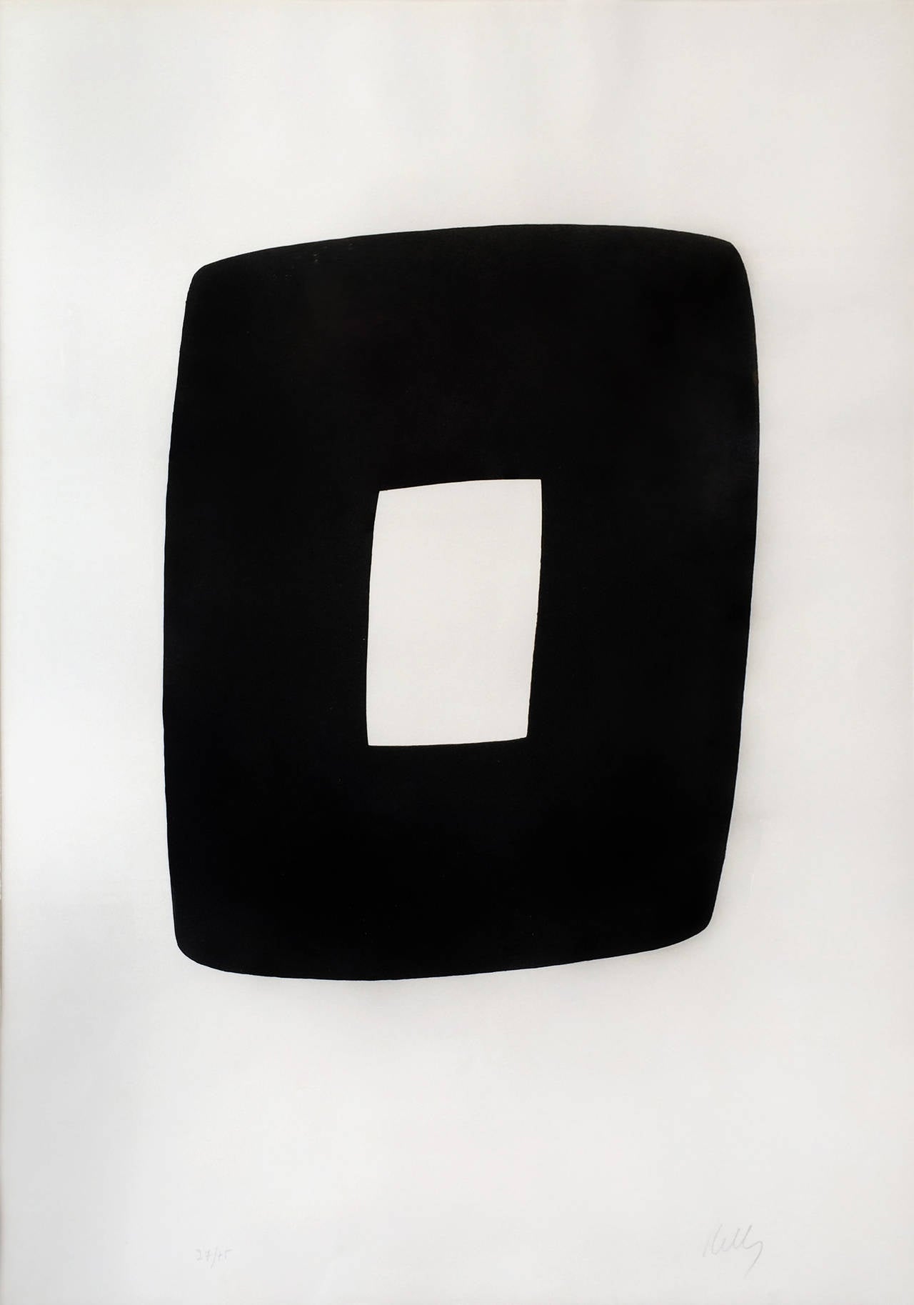 Ellsworth Kelly Print - Black with White (VI. 6)