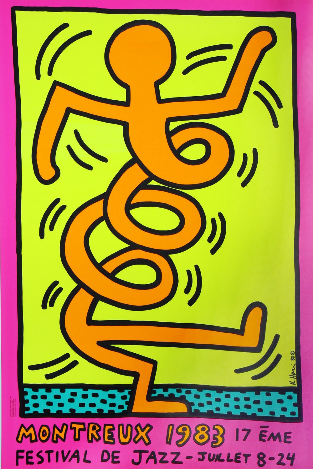 Keith Haring Print - Montreux Jazz Festival