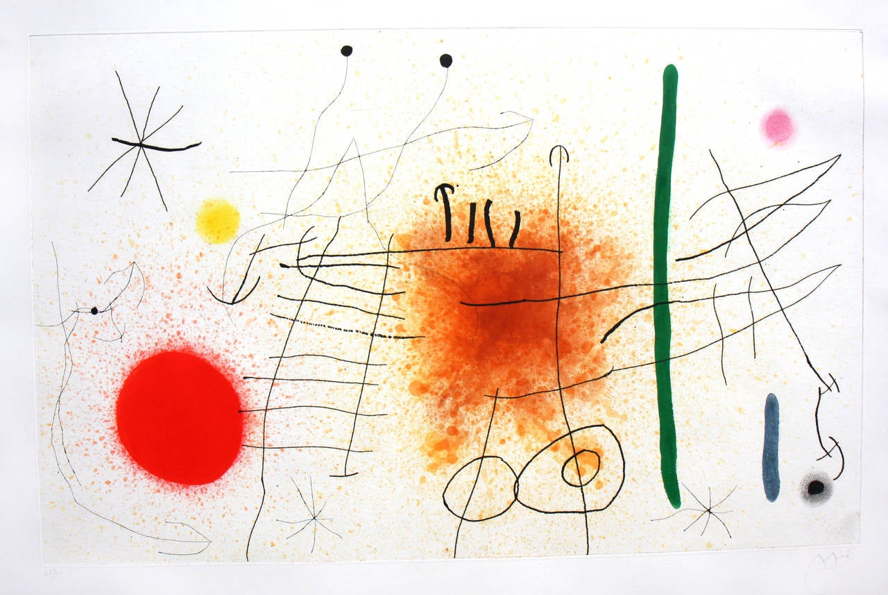 Joan Miró Abstract Print - Partie de Campagne II