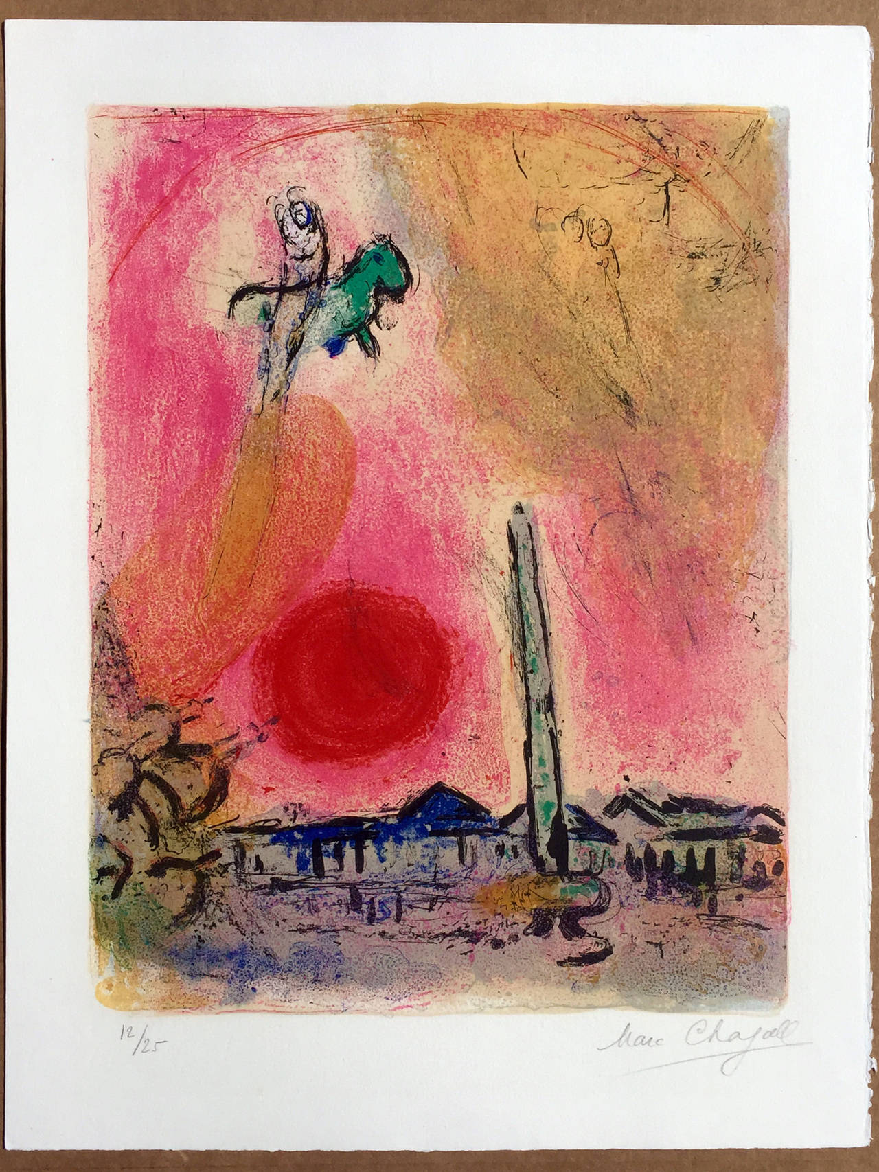 Regards sur Paris - Place de la Concorde (M. 353) - Print by Marc Chagall