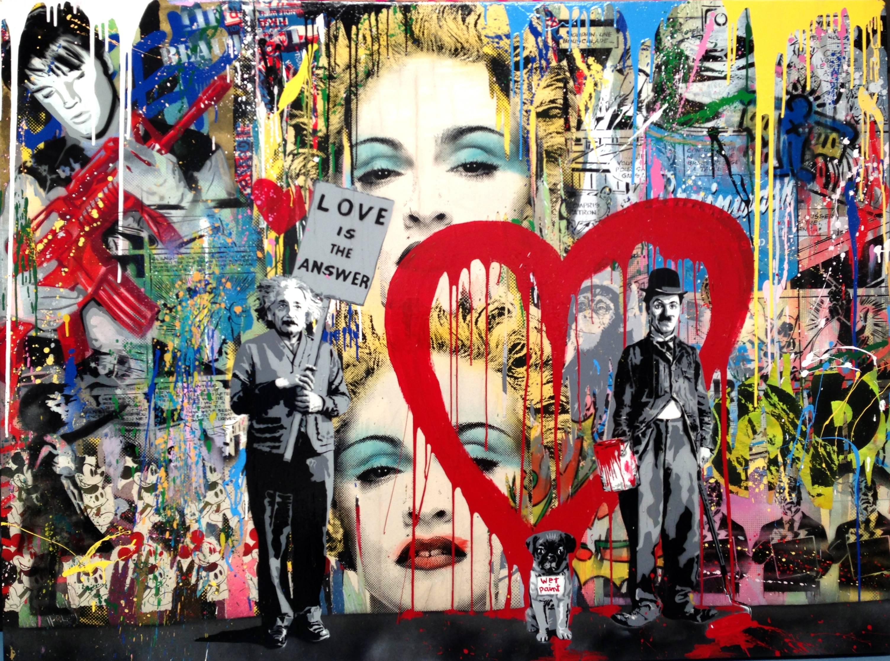 Juxtapose - Madonna (Painting on Canvas) - Mixed Media Art by Mr. Brainwash
