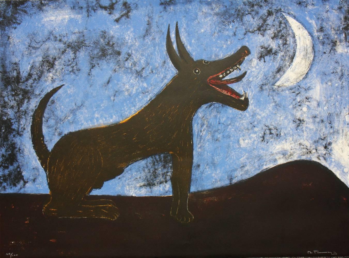 Rufino Tamayo Animal Print - Perro de Luna