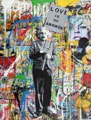 Street Art: Einstein (Mixed Media)