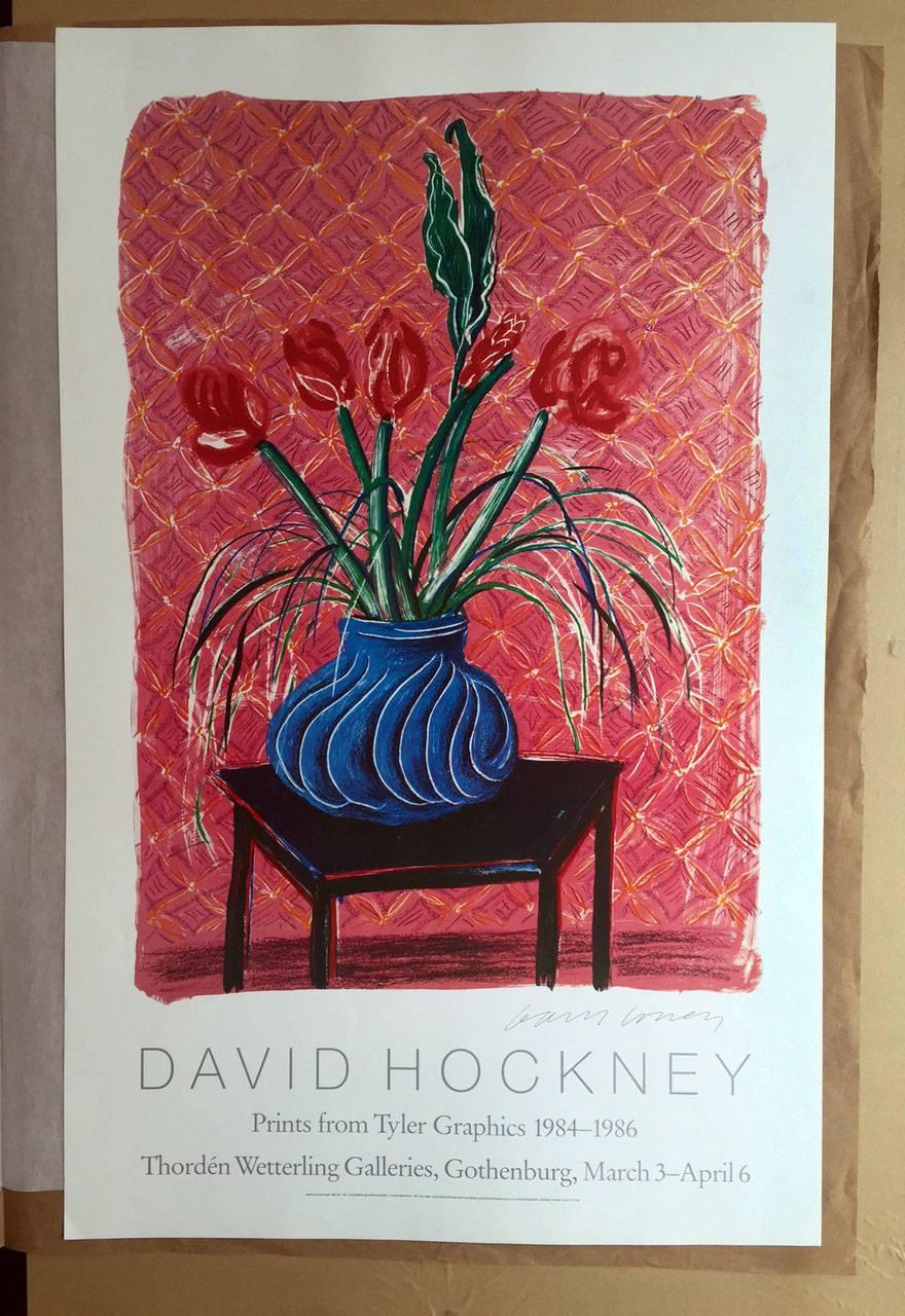david hockney signed poster