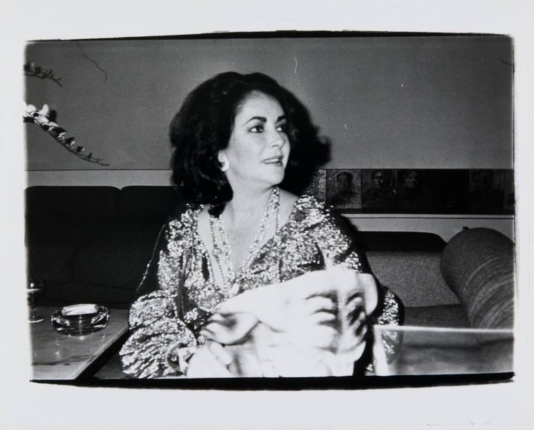 Andy Warhol, Photograph of Elizabeth Taylor, 1981 - Black Black and White Photograph by Andy Warhol