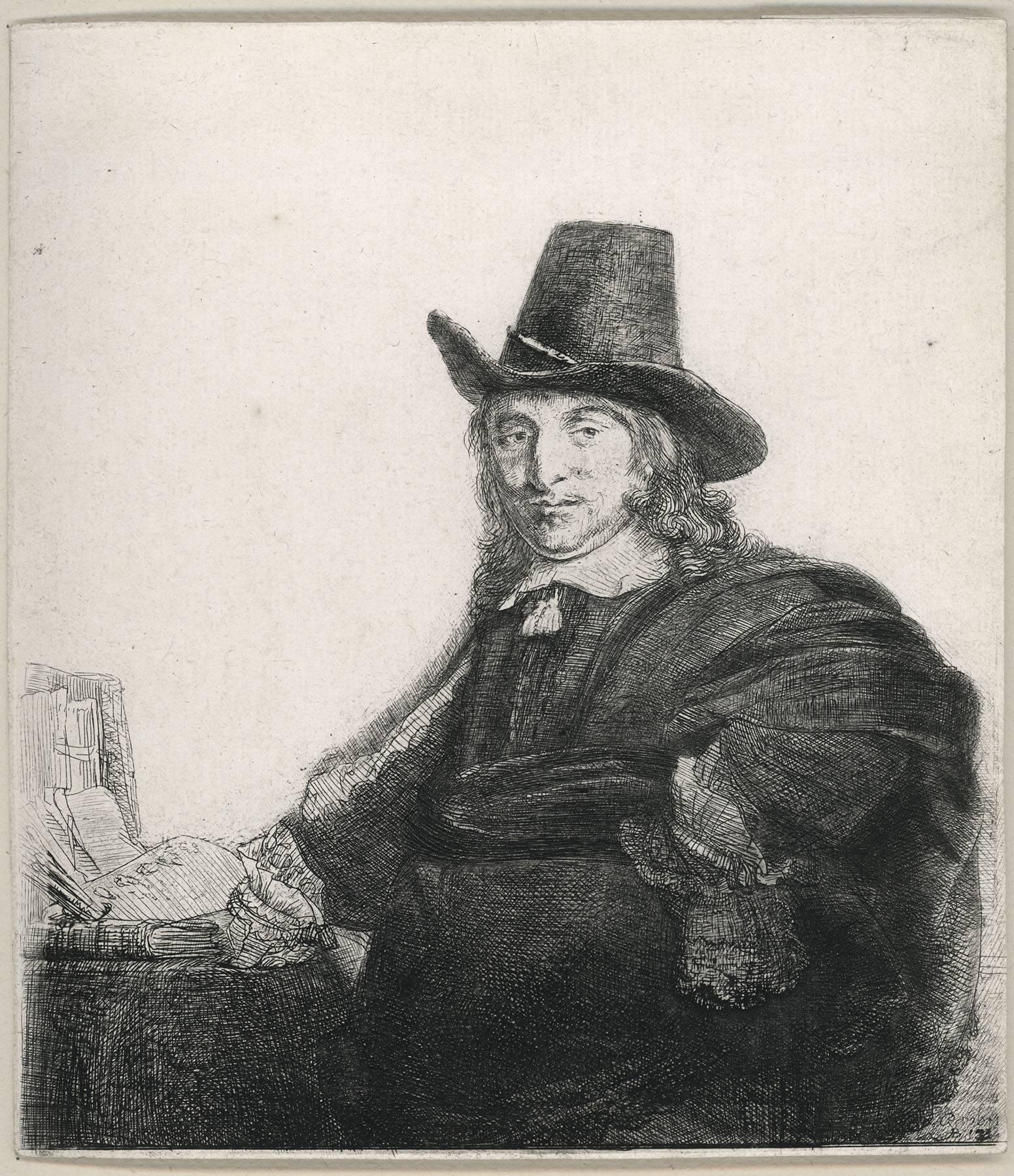 Rembrandt van Rijn Portrait Print - JAN ASSELYN, PAINTER ("Krabbetje')