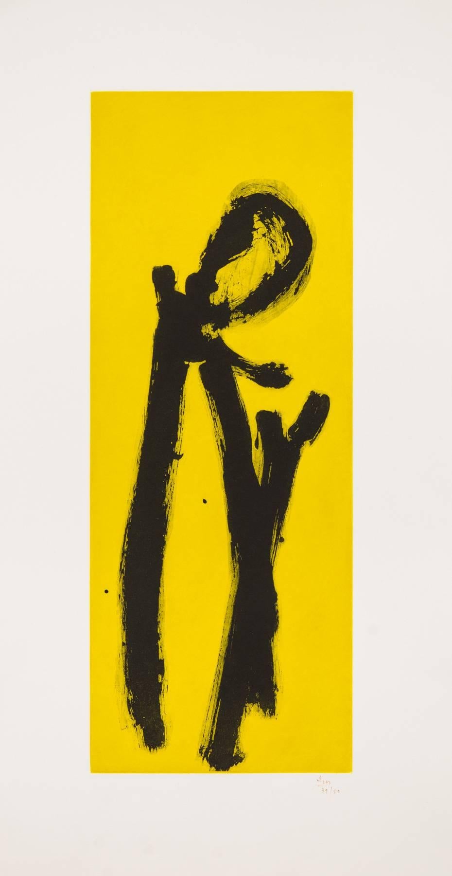 Robert Motherwell Abstract Print - Yellow Chord