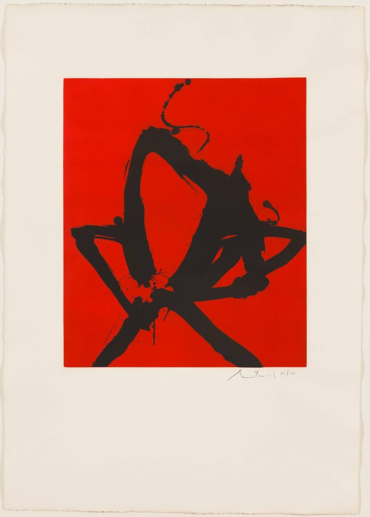 Robert Motherwell Abstract Print - Red Sea I