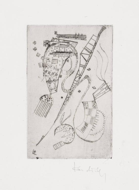 Wassily Kandinsky Abstract Print - Etching for Stephen Spender "Fraternity"