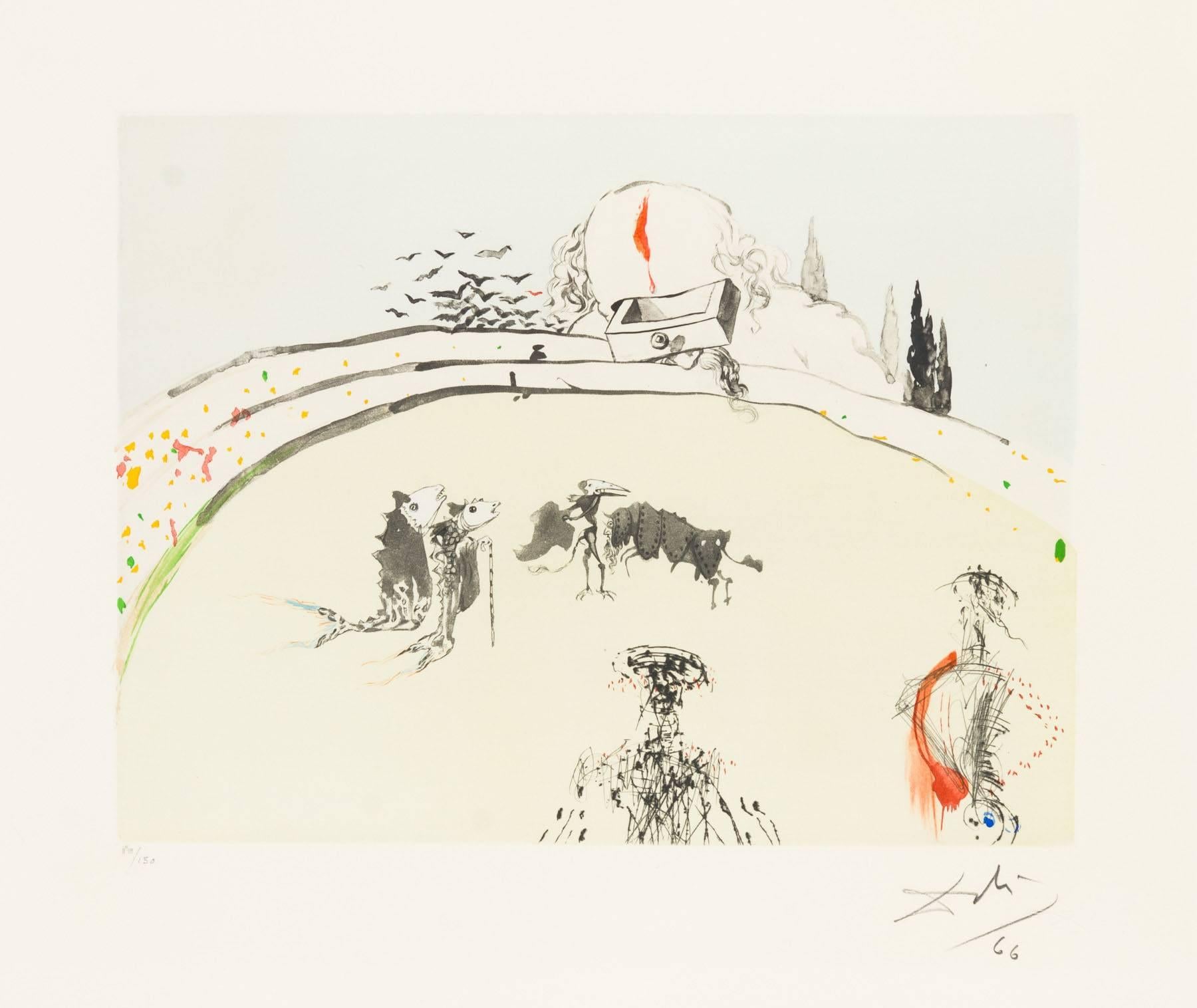 Bullfight in a Drawer - Print by Salvador Dalí