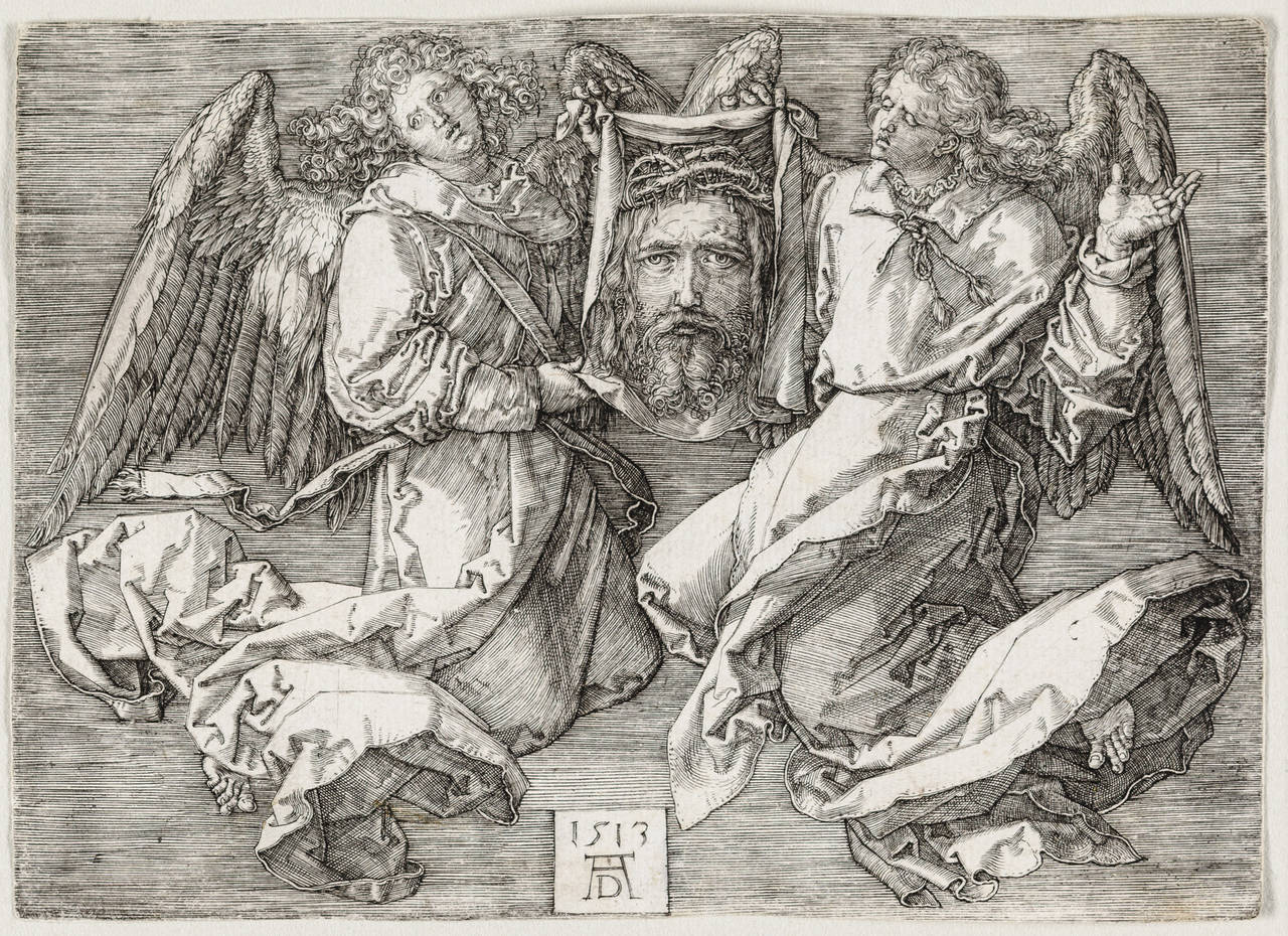 Albrecht Dürer Figurative Print - Sudarium of Saint Veronica Supported by Two Angels