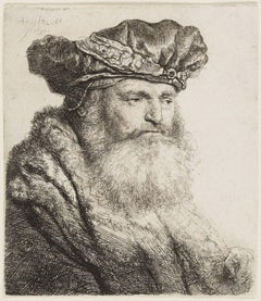 Bearded Man, Wearing a Velvet Cap, with a Jewel Clasp
