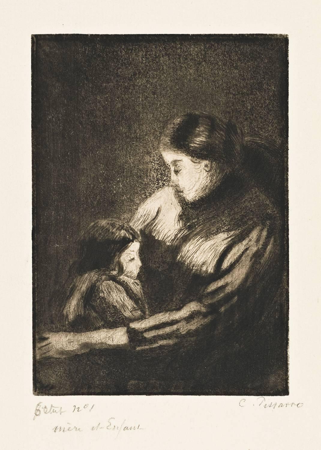 Camille Pissarro Figurative Print - Mother and Child