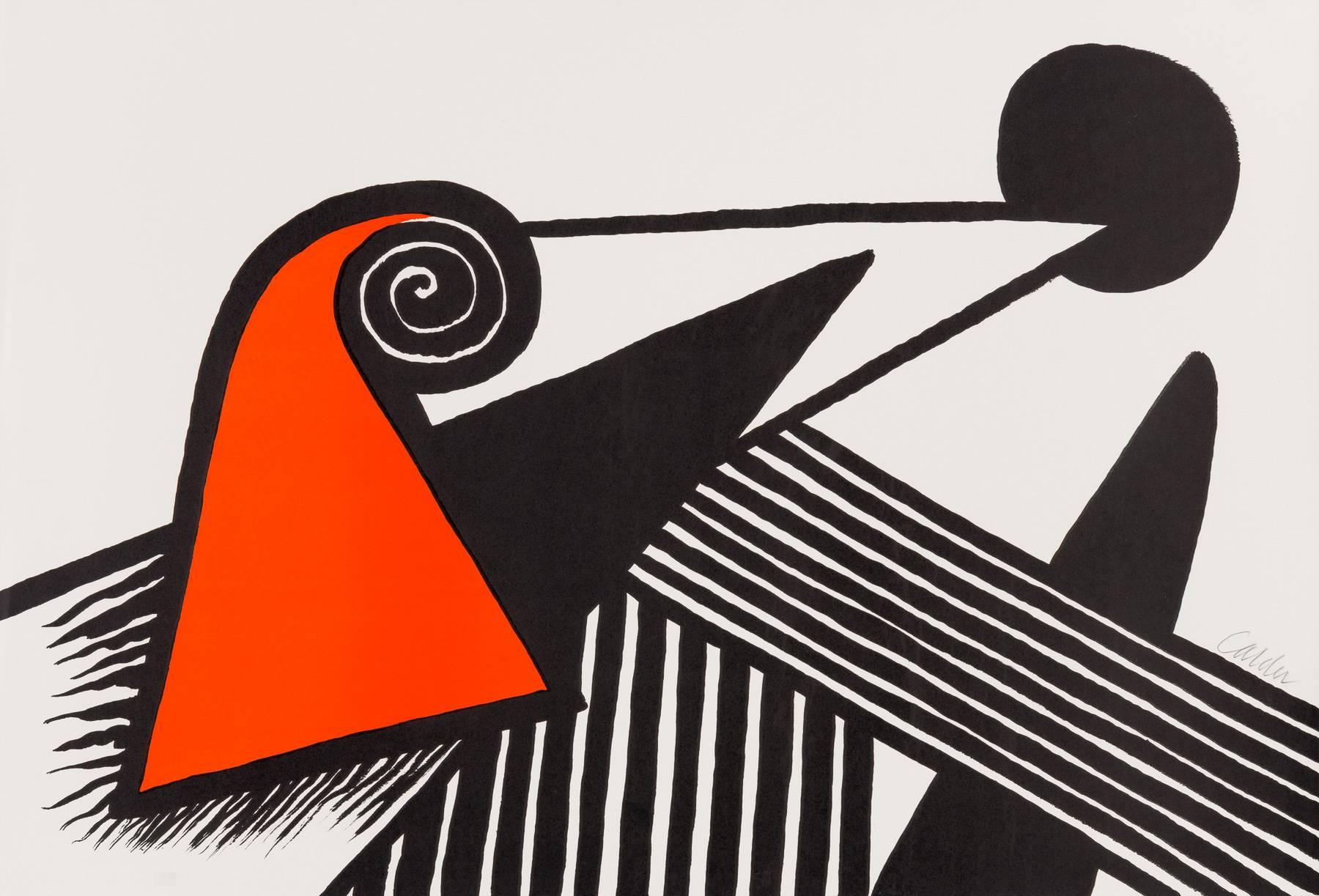 Alexander Calder Abstract Print - Phrygian Hat and Iron Bars