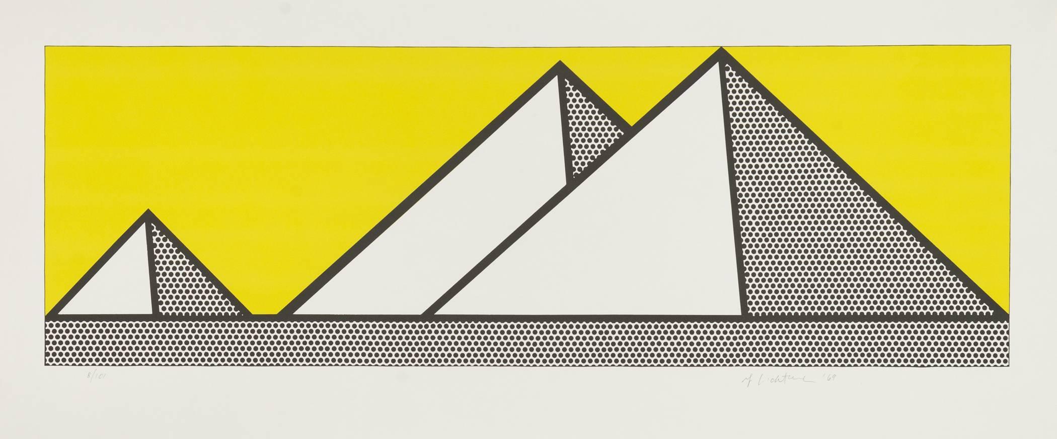 Pyramids - Print by Roy Lichtenstein