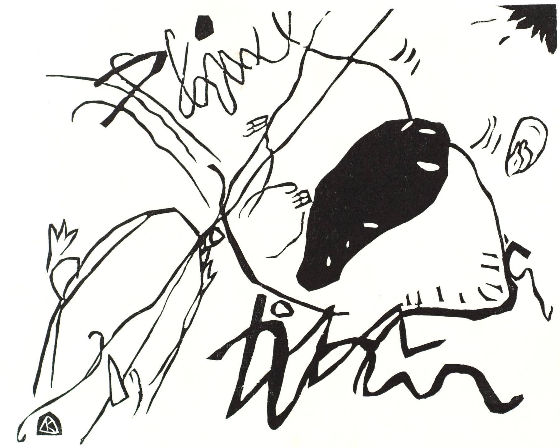 Wassily Kandinsky Abstract Print - Black Spot