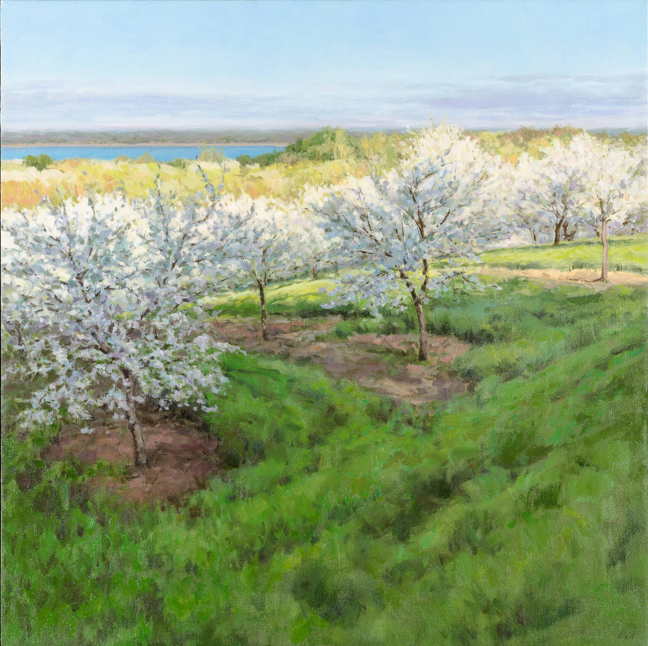 Debra Reid Jenkins Landscape Painting - Bay Breeze