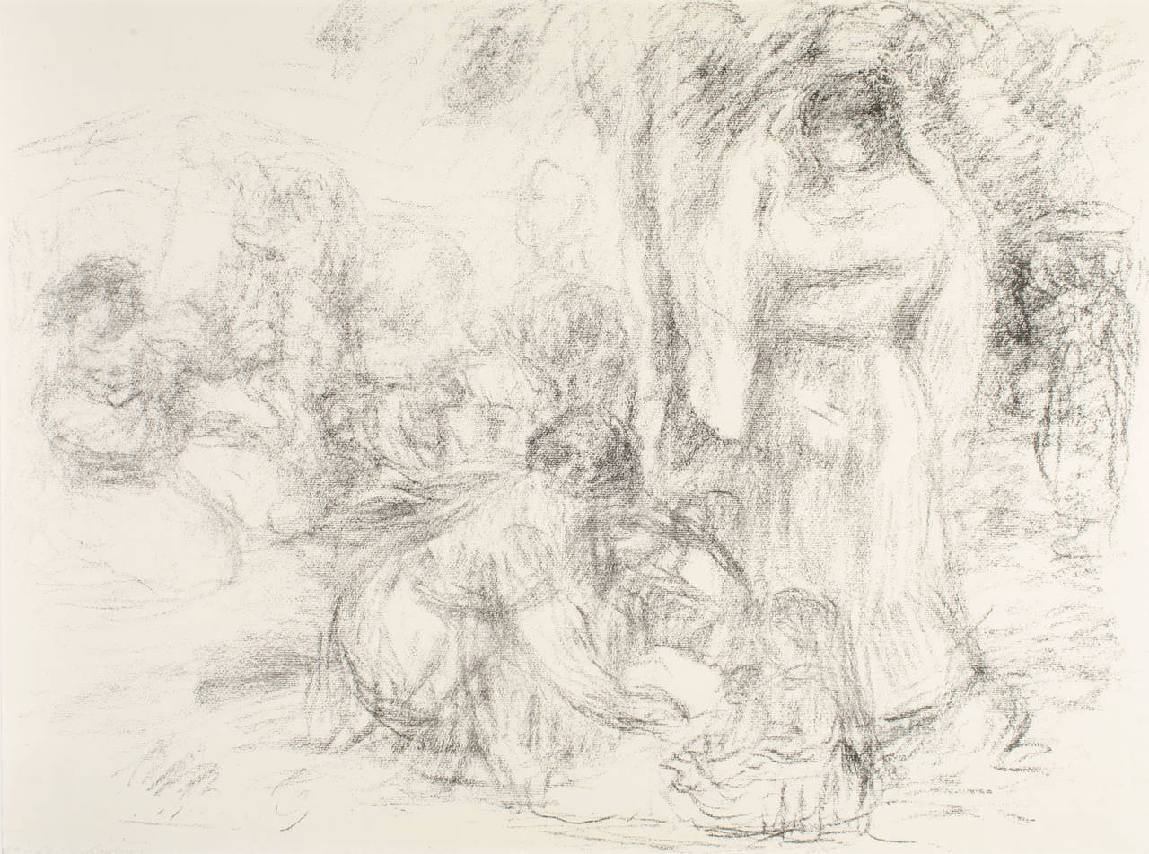Pierre-Auguste Renoir Figurative Print - LES LAVEUSES, 2e PENSEE