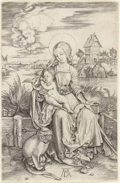 Madonna und Kind mit dem Affen