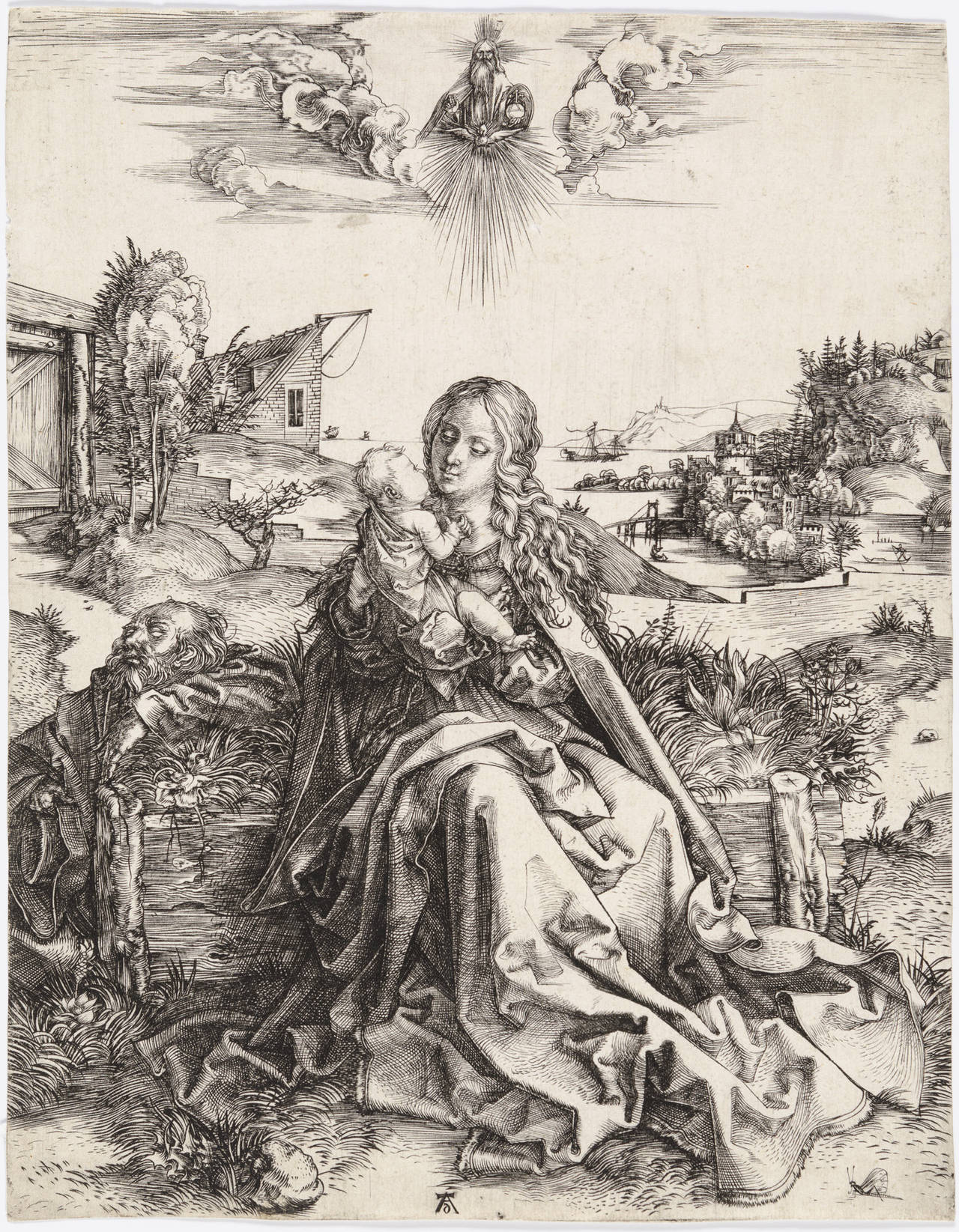 Albrecht Dürer Figurative Print - The Virgin With The Dragonfly