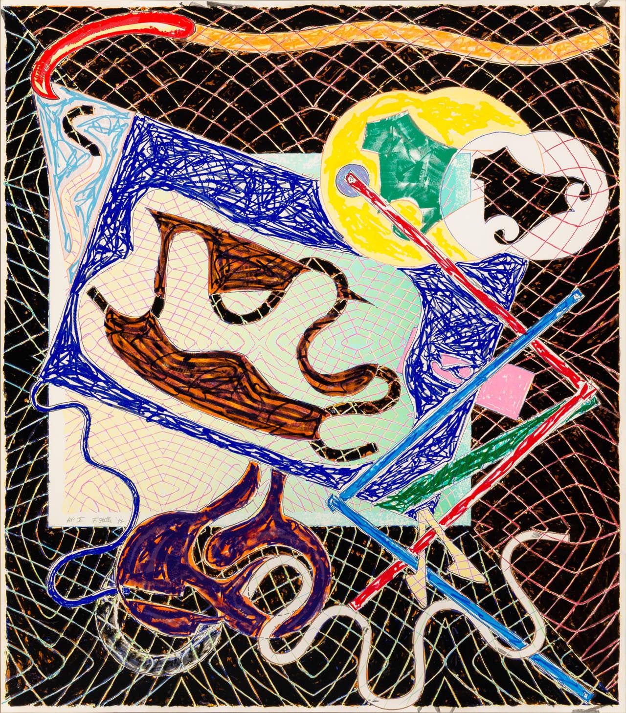 Frank Stella Abstract Print - Shards III