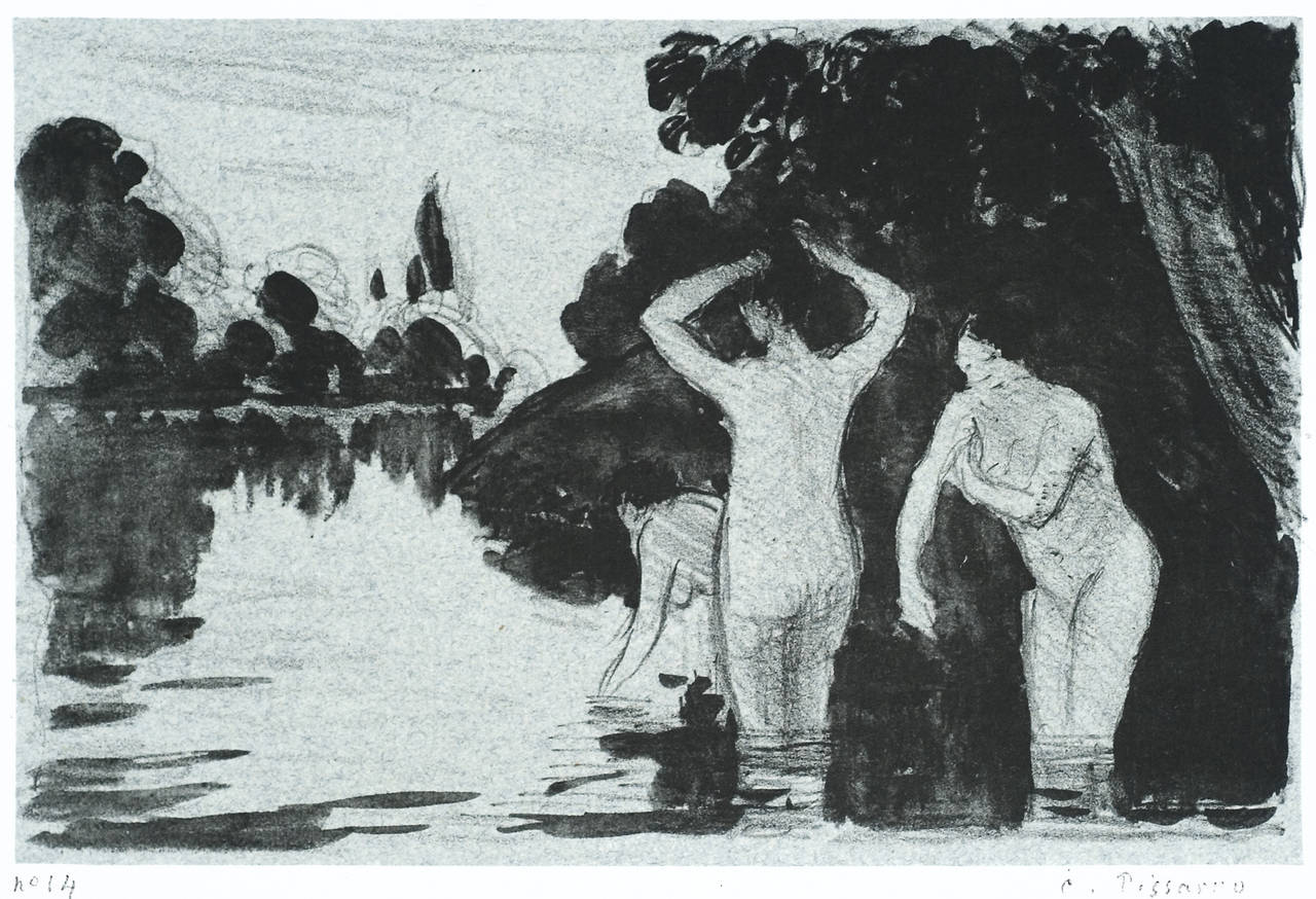 Camille Pissarro Figurative Print - Baigneuses, Le Jour