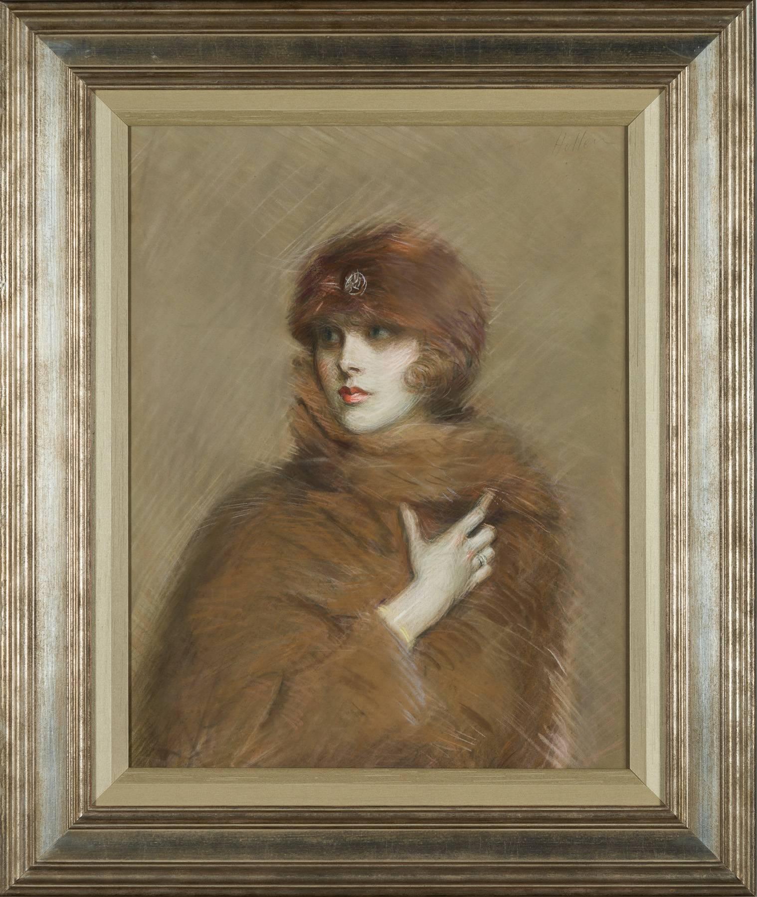 Portrait of Alice Gwyne - Painting by Paul César Helleu