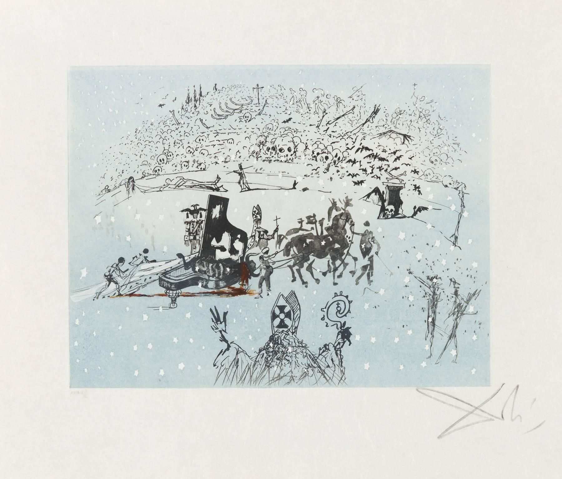 The Piano in the Snow - Print by Salvador Dalí