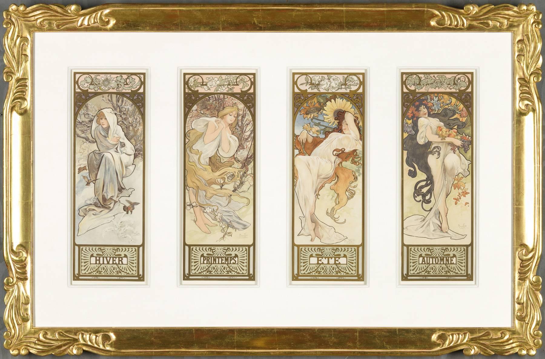 The Seasons - Print by Alphonse Mucha