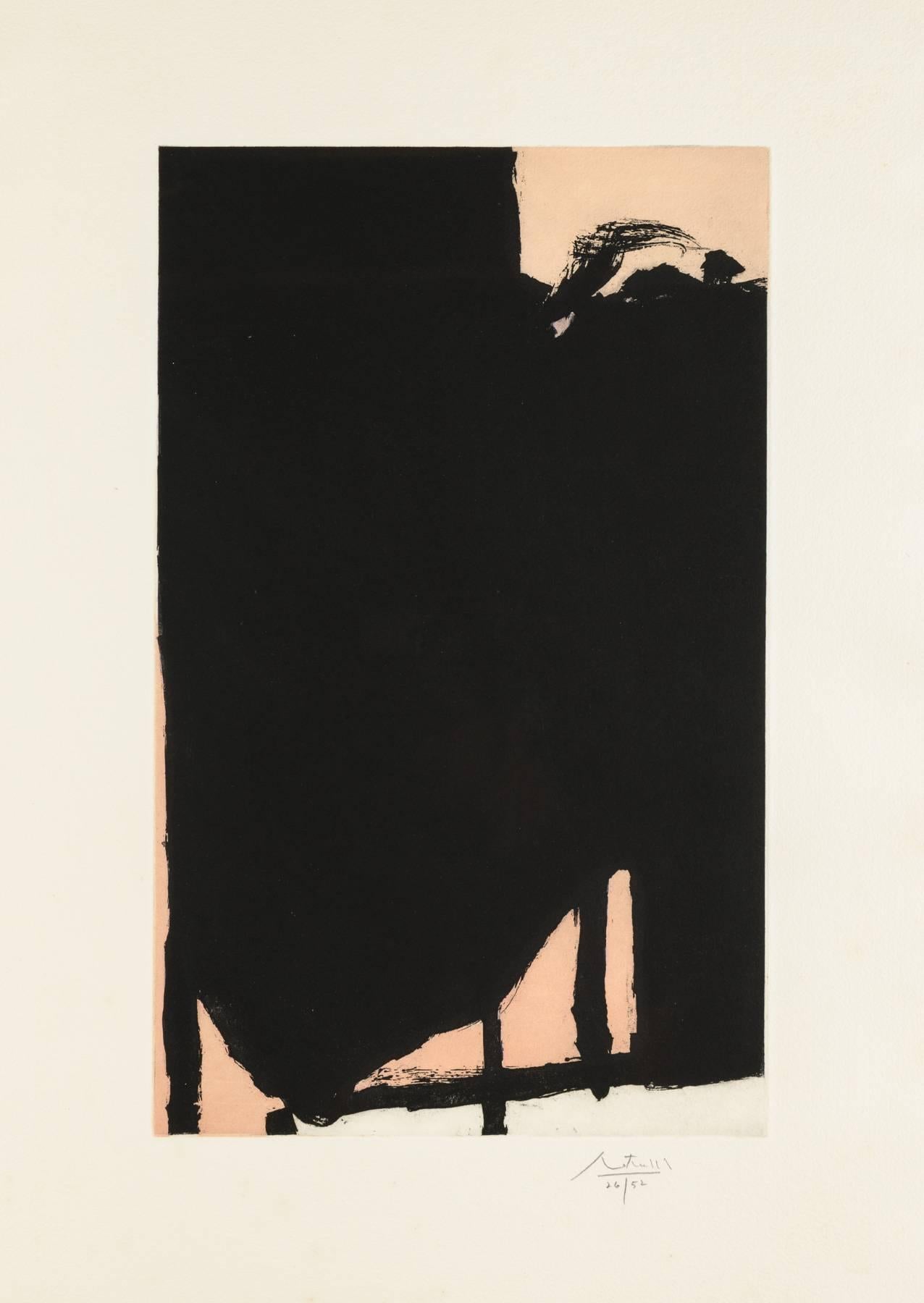 Robert Motherwell Abstract Print - Elegy Fragment II